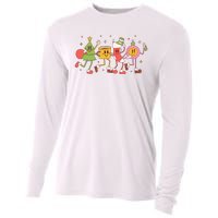 Happy Holiday Festive Christmas Cute Smile Cooling Performance Long Sleeve Crew