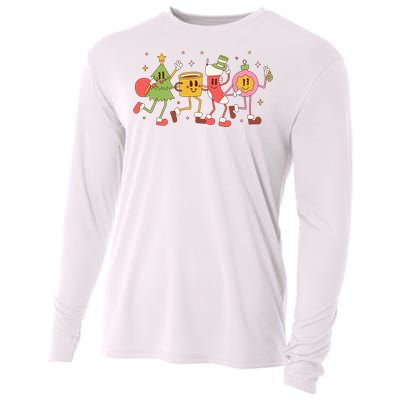 Happy Holiday Festive Christmas Cute Smile Cooling Performance Long Sleeve Crew