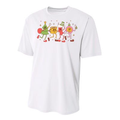 Happy Holiday Festive Christmas Cute Smile Performance Sprint T-Shirt