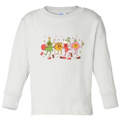 Happy Holiday Festive Christmas Cute Smile Toddler Long Sleeve Shirt