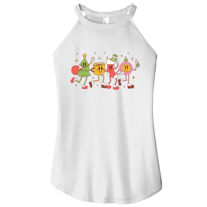 Happy Holiday Festive Christmas Cute Smile Women's Perfect Tri Rocker Tank