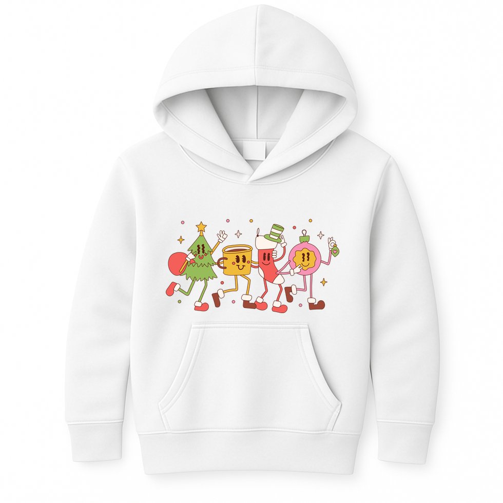 Happy Holiday Festive Christmas Cute Smile Kids Hoodie