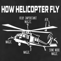 How Helicopters Fly Funny Helicopter Pilot Rotorcraft Pilot 25L Jumbo Tote