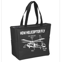 How Helicopters Fly Funny Helicopter Pilot Rotorcraft Pilot Zip Tote Bag