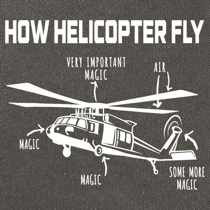 How Helicopters Fly Funny Helicopter Pilot Rotorcraft Pilot Cotton Canvas Backpack