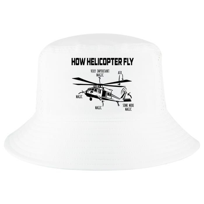 How Helicopters Fly Funny Helicopter Pilot Rotorcraft Pilot Cool Comfort Performance Bucket Hat