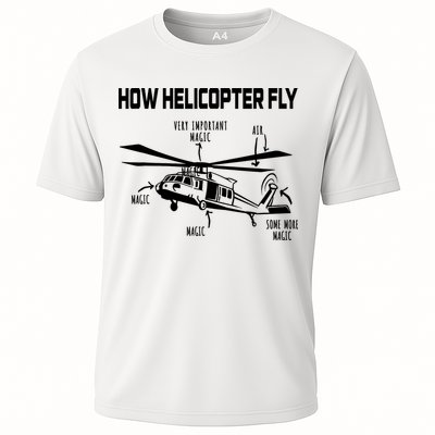 How Helicopters Fly Funny Helicopter Pilot Rotorcraft Pilot Performance Shirt