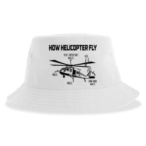 How Helicopters Fly Funny Helicopter Pilot Rotorcraft Pilot Sustainable Bucket Hat