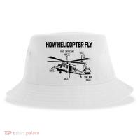 How Helicopters Fly Funny Helicopter Pilot Rotorcraft Pilot Sustainable Bucket Hat