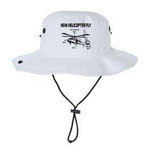 How Helicopters Fly Funny Helicopter Pilot Rotorcraft Pilot Legacy Cool Fit Booney Bucket Hat