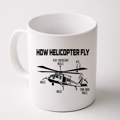 How Helicopters Fly Funny Helicopter Pilot Rotorcraft Pilot Mug