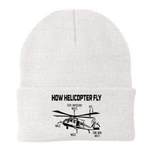 How Helicopters Fly Funny Helicopter Pilot Rotorcraft Pilot Knit Cap Winter Beanie