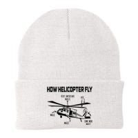 How Helicopters Fly Funny Helicopter Pilot Rotorcraft Pilot Knit Cap Winter Beanie