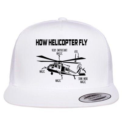 How Helicopters Fly Funny Helicopter Pilot Rotorcraft Pilot Flatbill Hat