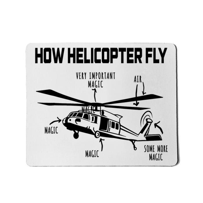 How Helicopters Fly Funny Helicopter Pilot Rotorcraft Pilot Mousepad