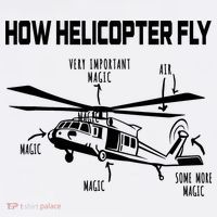 How Helicopters Fly Funny Helicopter Pilot Rotorcraft Pilot Premium T-Shirt