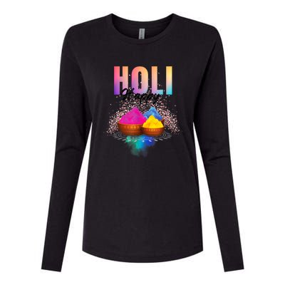 Happy Holi  Festival Of Colours On The Festival Of Love Womens Cotton Relaxed Long Sleeve T-Shirt