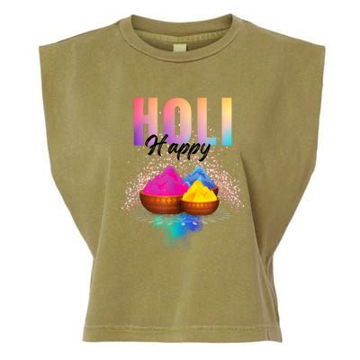 Happy Holi  Festival Of Colours On The Festival Of Love Garment-Dyed Women's Muscle Tee