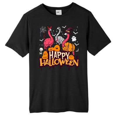 Happy Halloween Flamingo Witch Mummy Costume Gift Tall Fusion ChromaSoft Performance T-Shirt