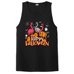 Happy Halloween Flamingo Witch Mummy Costume Gift PosiCharge Competitor Tank