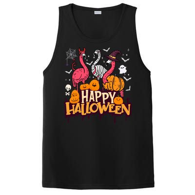 Happy Halloween Flamingo Witch Mummy Costume Gift PosiCharge Competitor Tank