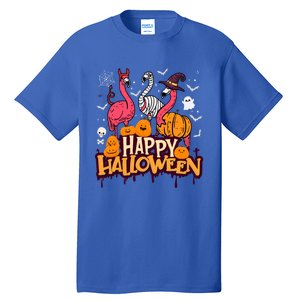 Happy Halloween Flamingo Witch Mummy Costume Gift Tall T-Shirt