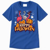 Happy Halloween Flamingo Witch Mummy Costume Gift Tall T-Shirt