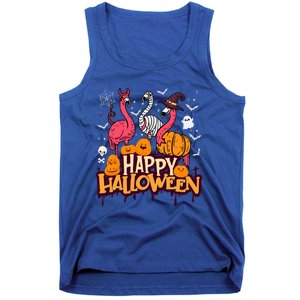 Happy Halloween Flamingo Witch Mummy Costume Gift Tank Top