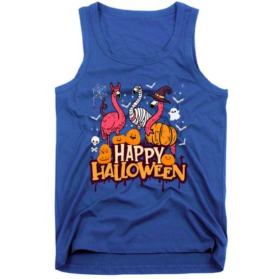 Happy Halloween Flamingo Witch Mummy Costume Gift Tank Top