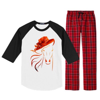 Horse Hat Funny Kentucky Party Tee Cool Cool Gift Raglan Sleeve Pajama Set