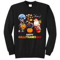 Happy Hallothanksmas Funny Halloween Thanksgiving Christmas Sweatshirt