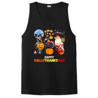 Happy Hallothanksmas Funny Halloween Thanksgiving Christmas PosiCharge Competitor Tank