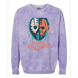 Happy Halloween Funny Colorblast Crewneck Sweatshirt