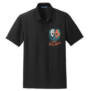 Happy Halloween Funny Dry Zone Grid Polo