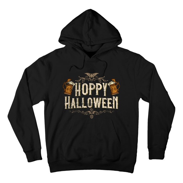 Hoppy Halloween Funny Vintages Halloween Beer Drinking Hoodie