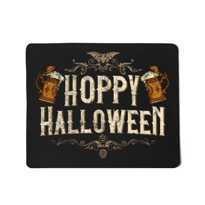 Hoppy Halloween Funny Vintages Halloween Beer Drinking Mousepad