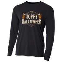 Hoppy Halloween Funny Vintages Halloween Beer Drinking Cooling Performance Long Sleeve Crew