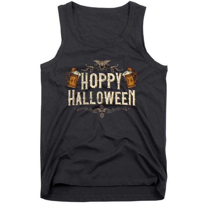 Hoppy Halloween Funny Vintages Halloween Beer Drinking Tank Top