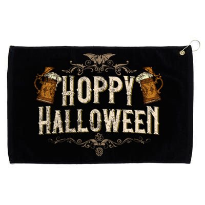 Hoppy Halloween Funny Vintages Halloween Beer Drinking Grommeted Golf Towel