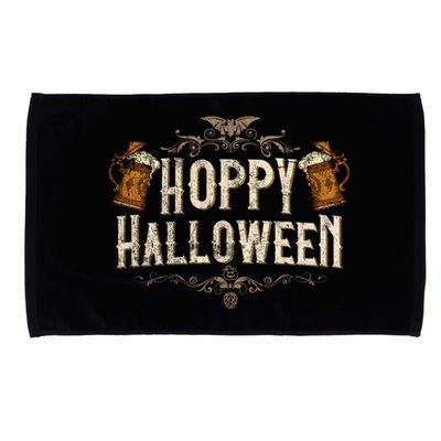 Hoppy Halloween Funny Vintages Halloween Beer Drinking Microfiber Hand Towel