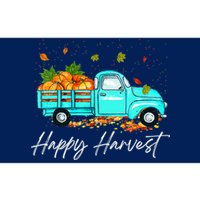 Happy Harvest Fall Season Pumpkin Truck Thanksgiving Vintage Bumper Sticker