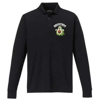 Happy Halloween Fruit Lover Spooky Trick Or Treat Gift Performance Long Sleeve Polo