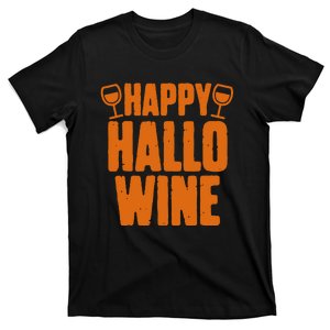 Happy Hallowine Funny Halloween Wine T-Shirt