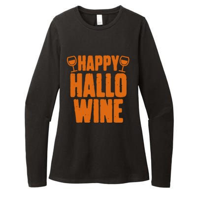 Happy Hallowine Funny Halloween Wine Womens CVC Long Sleeve Shirt