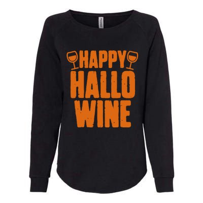 Happy Hallowine Funny Halloween Wine Womens California Wash Sweatshirt