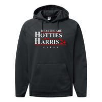 Healthcare Hotties For Harris 24 Performance Fleece Hoodie