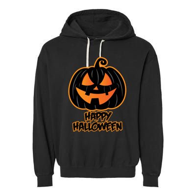 Happy Halloween for and Wo - Pumpkin Halloween Garment-Dyed Fleece Hoodie