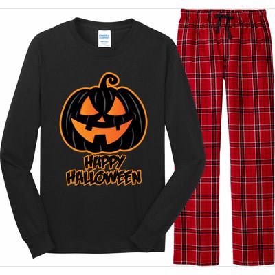 Happy Halloween for and Wo - Pumpkin Halloween Long Sleeve Pajama Set