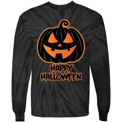 Happy Halloween for and Wo - Pumpkin Halloween Tie-Dye Long Sleeve Shirt