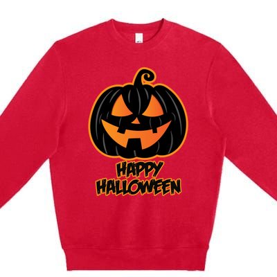 Happy Halloween for and Wo - Pumpkin Halloween Premium Crewneck Sweatshirt